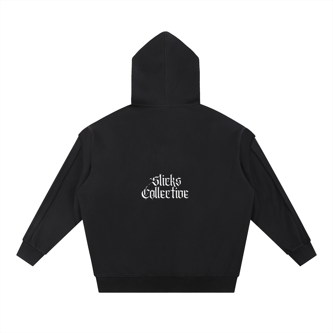 Contrast Tape Raw Edge Double Layered Hoodie - *Signature*