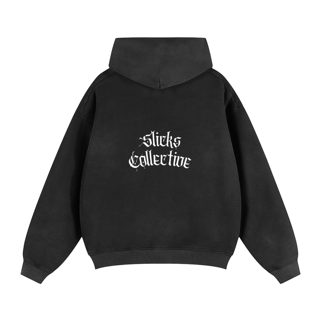Sunfade Two-way Zipper Boxy Fleece Hoodie - *Signature*