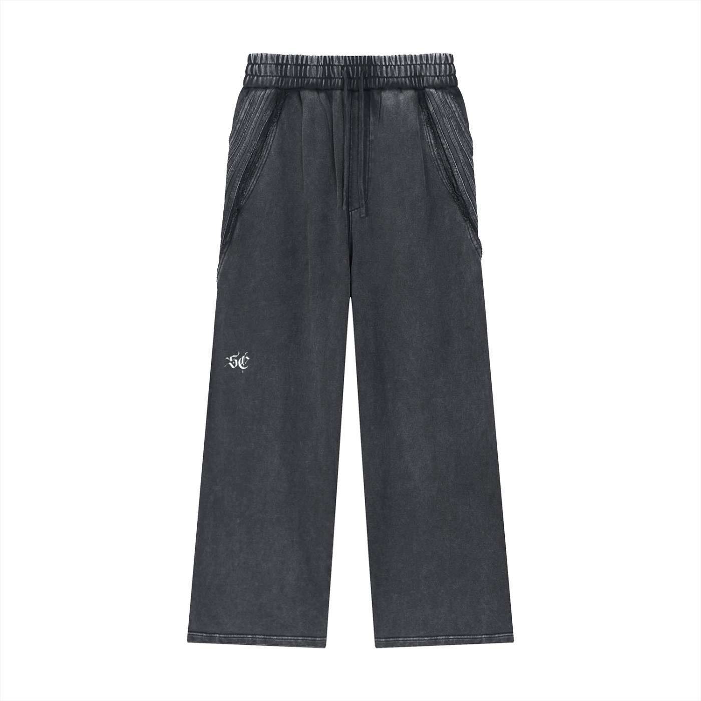 Snow Washed Tape Raw Edge Sweatpants - *Signature*