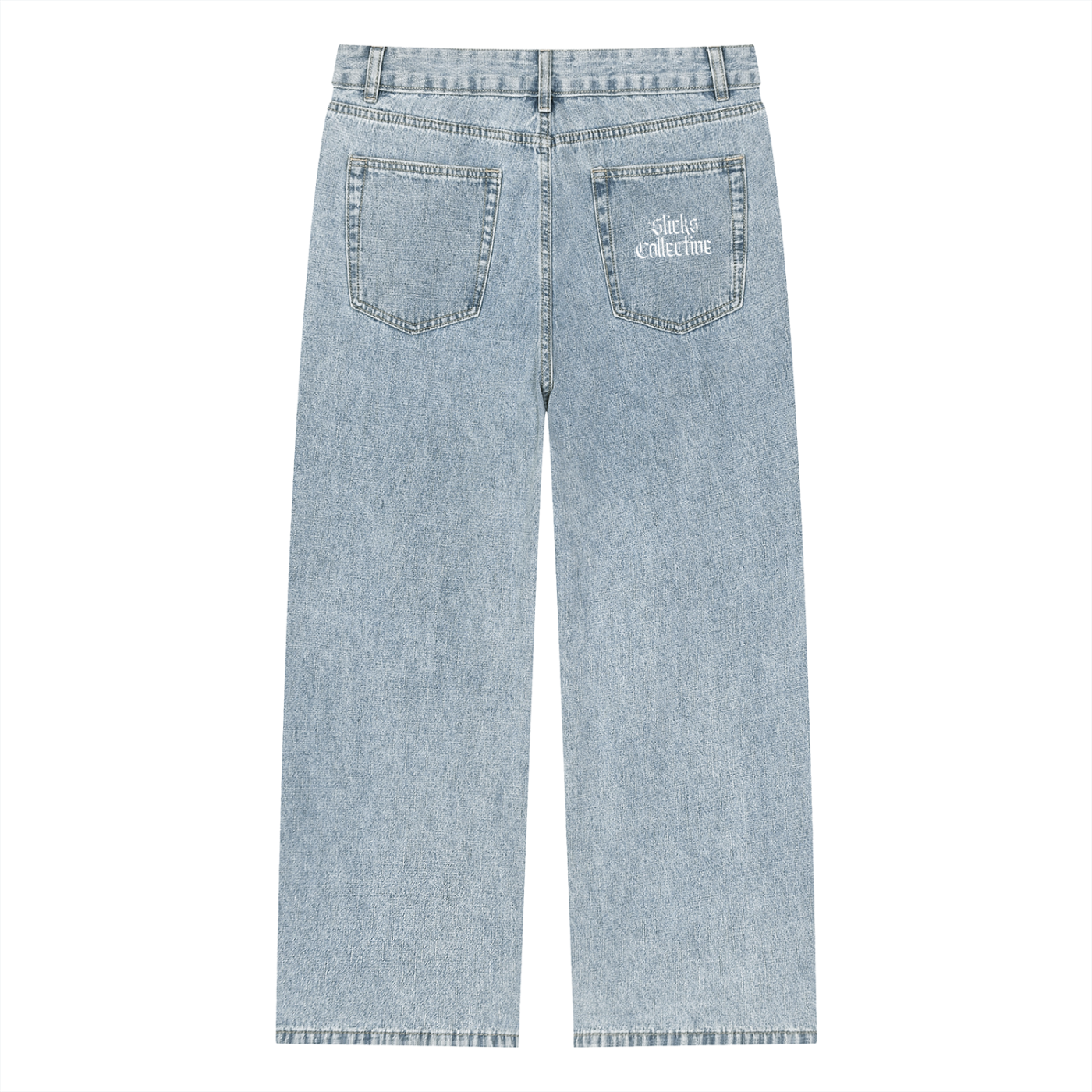 Vintage Wash Straight Leg Jeans