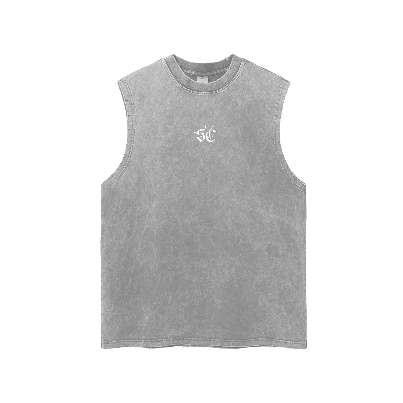 Snow Washed Frayed Hem Tank Top - *Signature*
