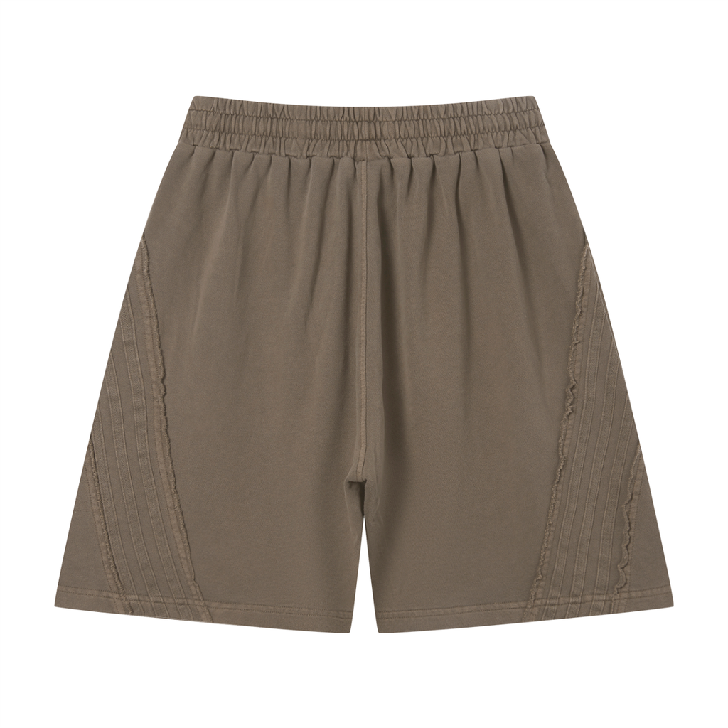 Unisex Vintage Wash Raw Edge Shorts - *Signature*