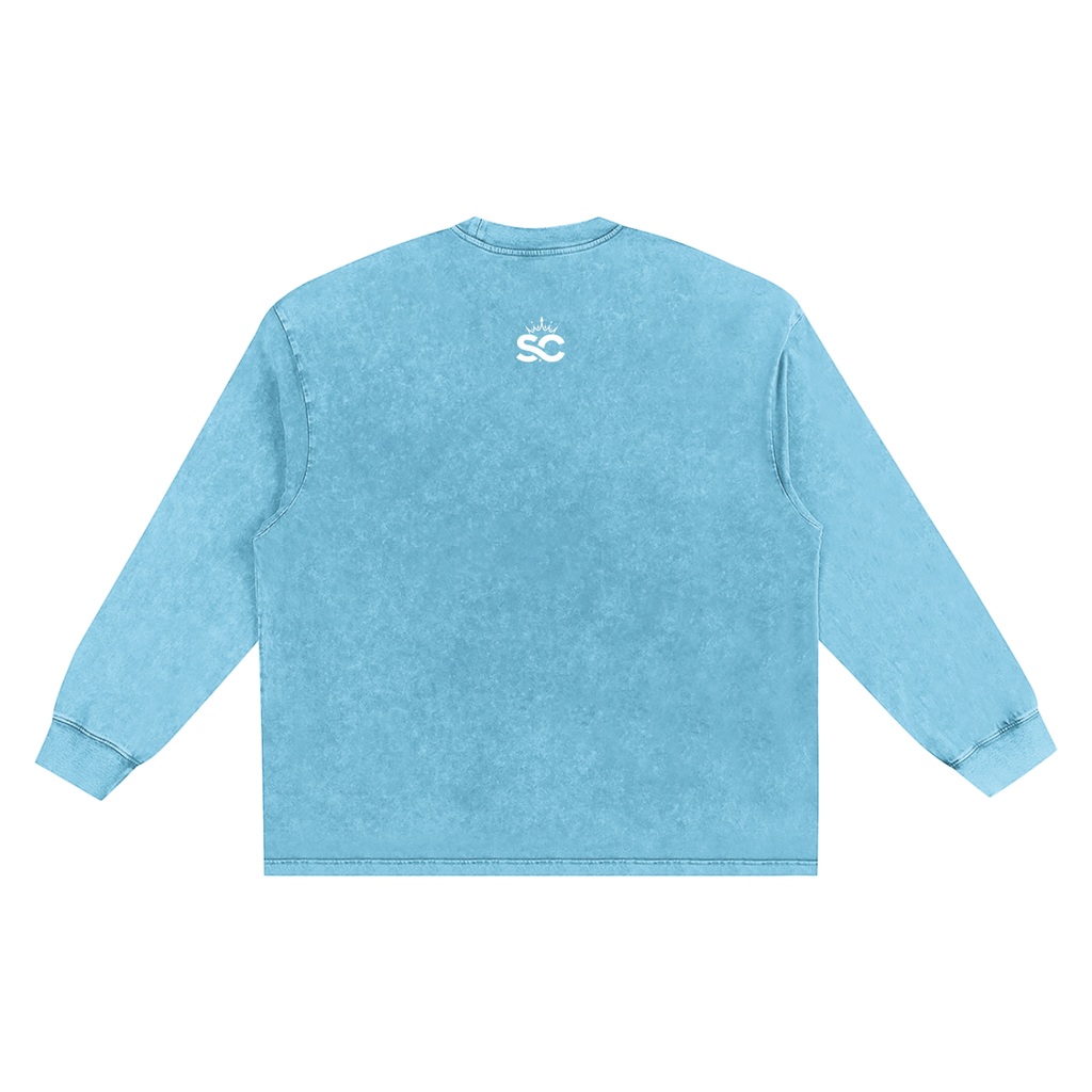 Snow Washed Frayed Edge Tee - *Rise*
