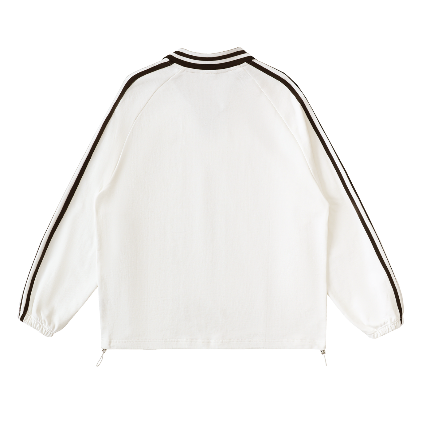 Contrast Striped Lapel Collar Sweatshirt - *Signature*