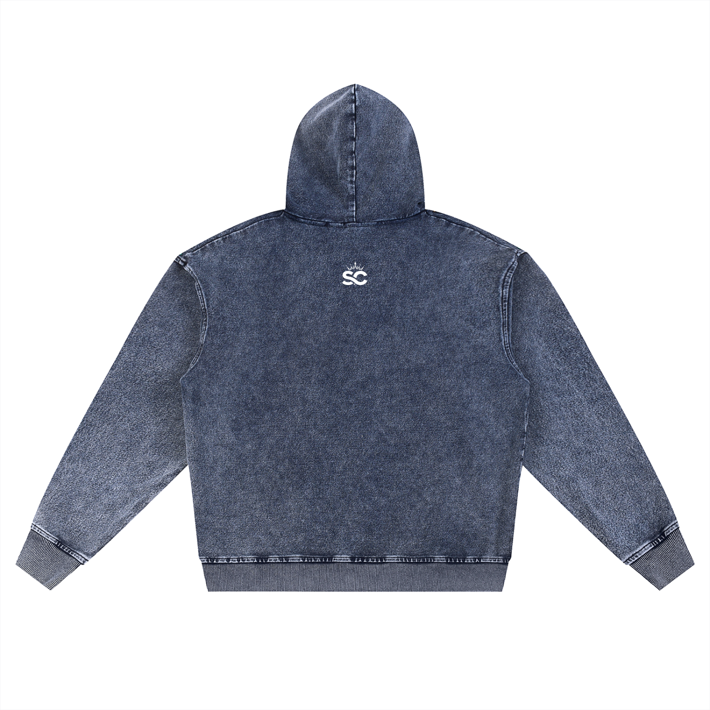 Snow Wash Oversized Zip-Up Hoodie - *Rise*