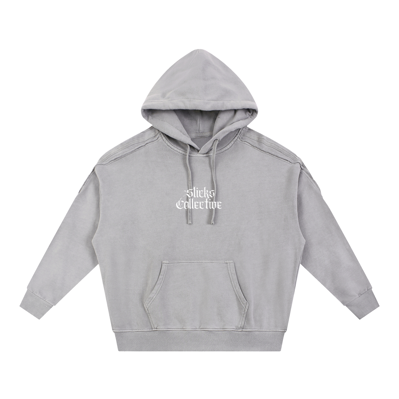 Snow Washed Tape Raw Edge Hoodie - *Signature*