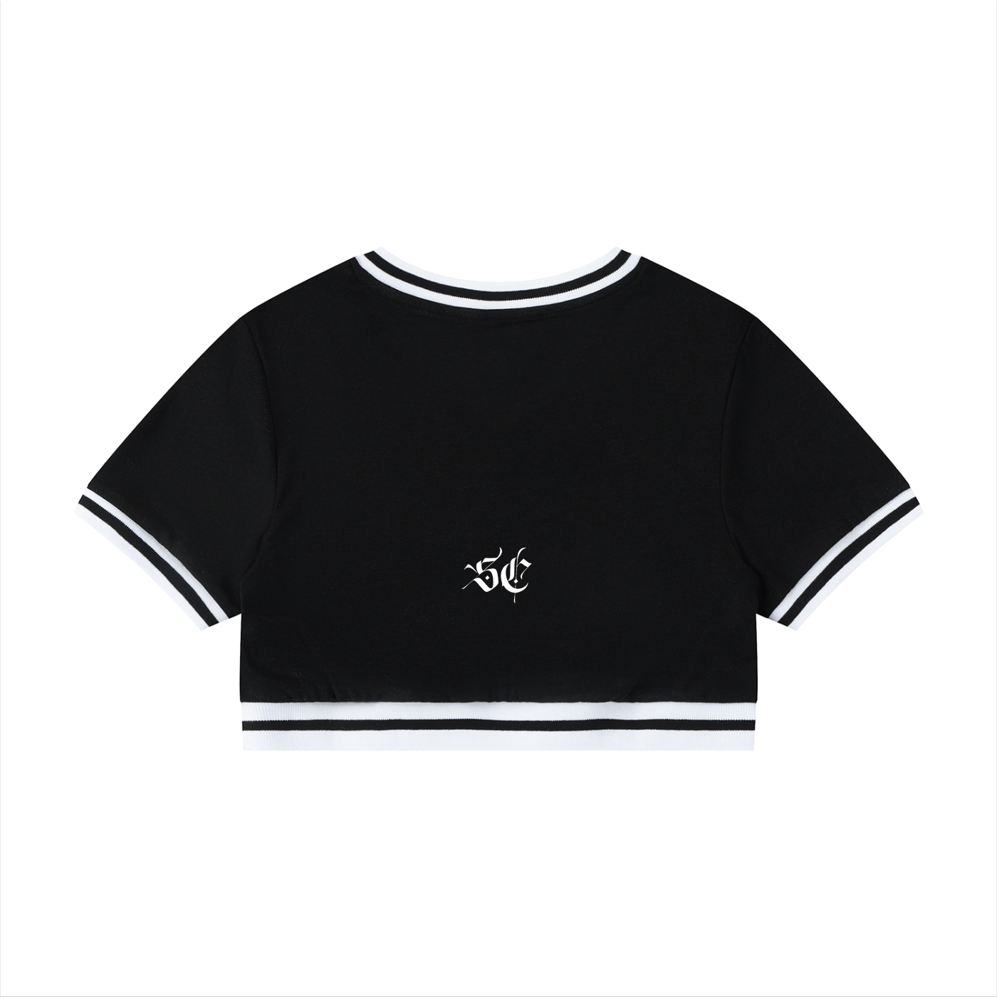 Women's Color Block V-Neck Crop Tee - *Signature*