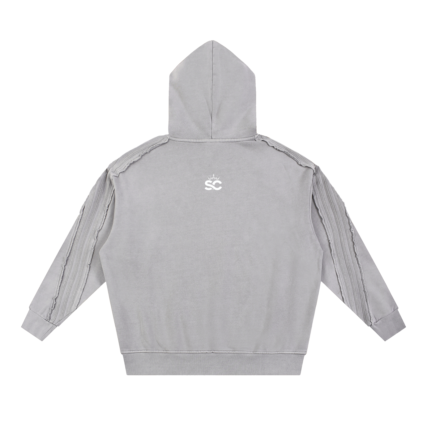 Snow Washed Tape Raw Edge Hoodie - *Rise*
