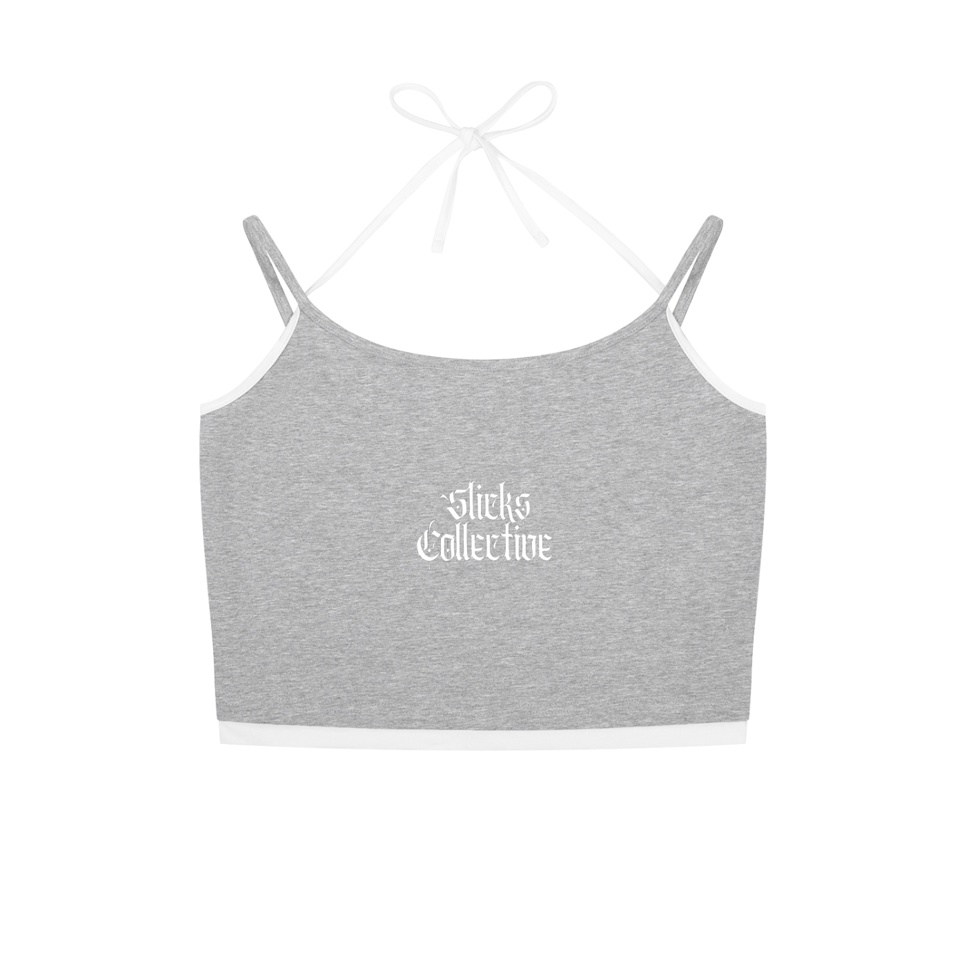 Contrast Binding Halter Tank Top - *Signature*