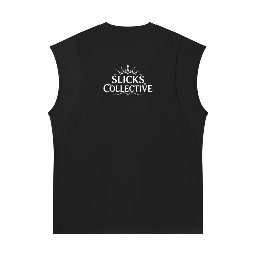 Spliced Panel Sleeveless Muscle Tee - *Rise*