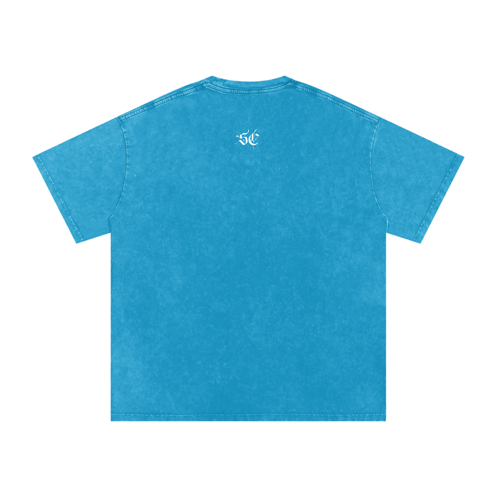 Snow Washed Oversized Cotton Tee