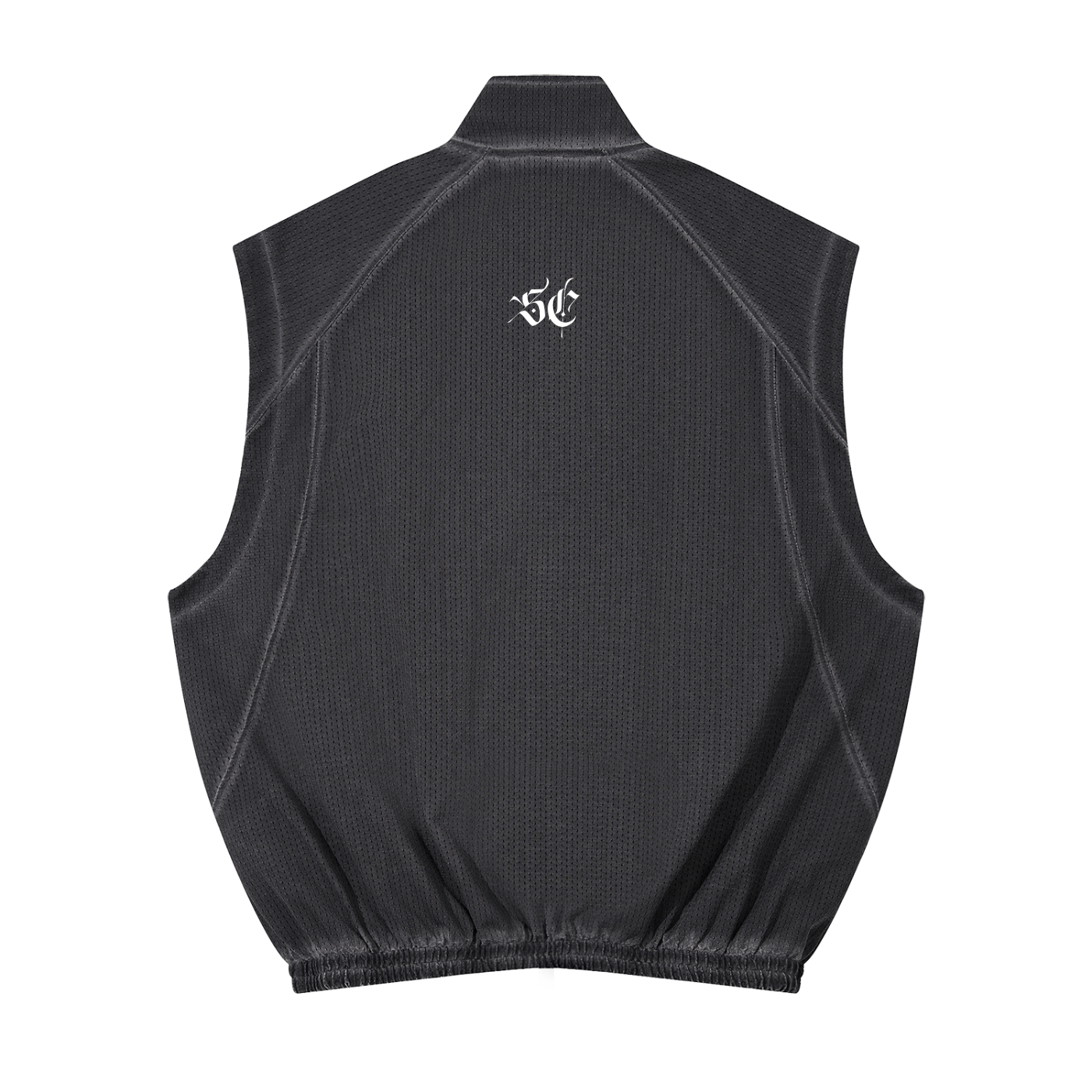 Vintage Wash Mesh Full-Zip Vest