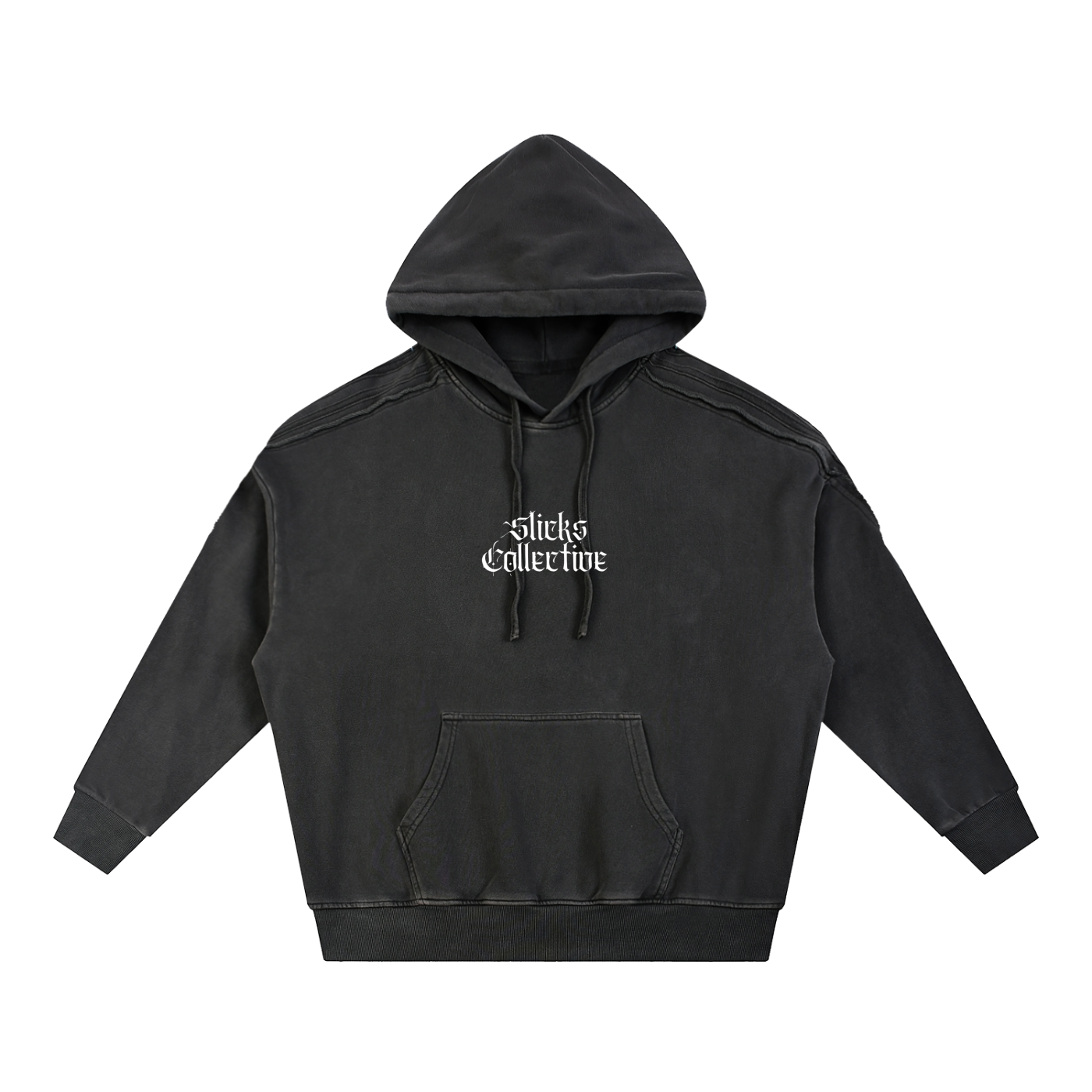 Snow Washed Tape Raw Edge Hoodie - *Signature*