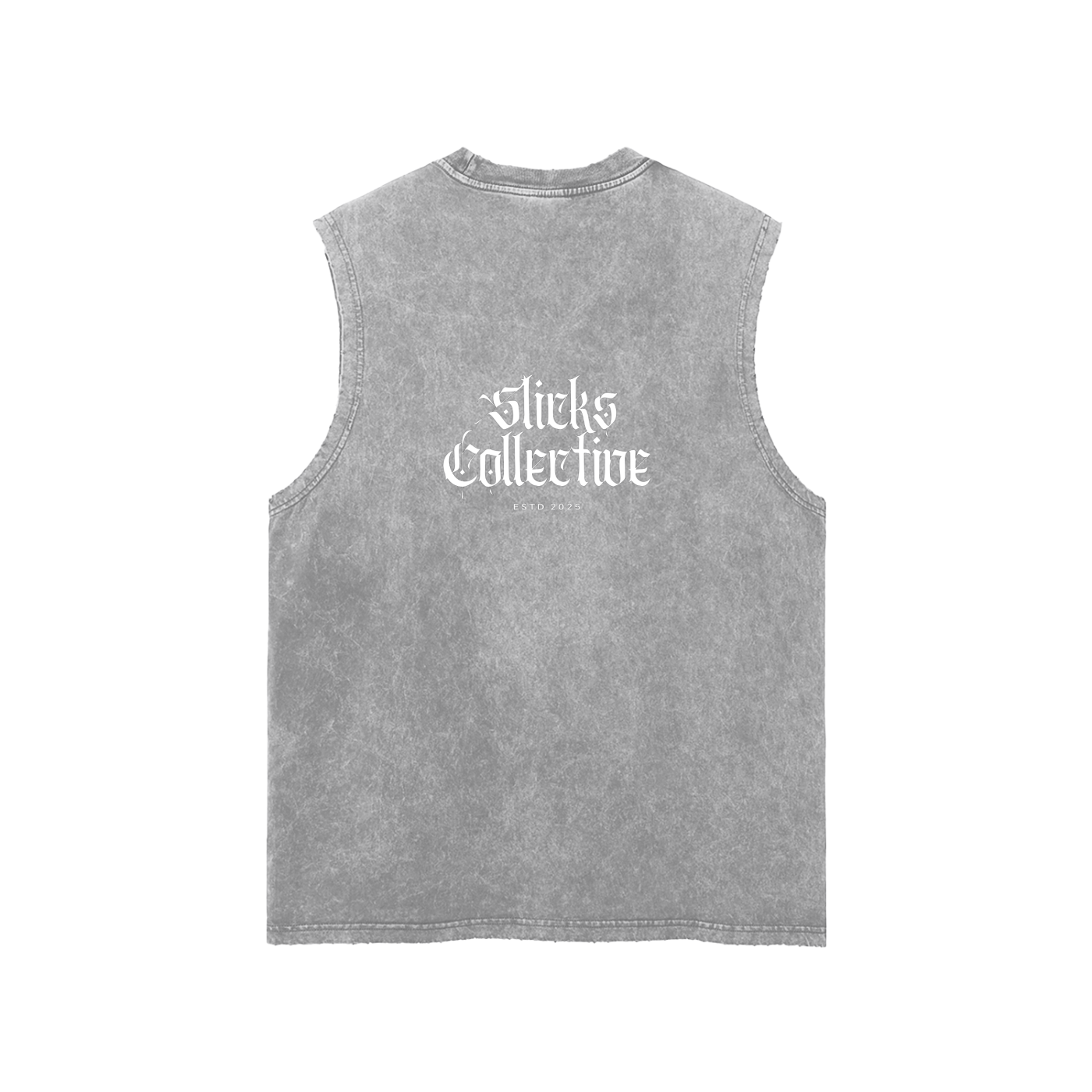 Snow Washed Frayed Hem Tank Top - *Signature*