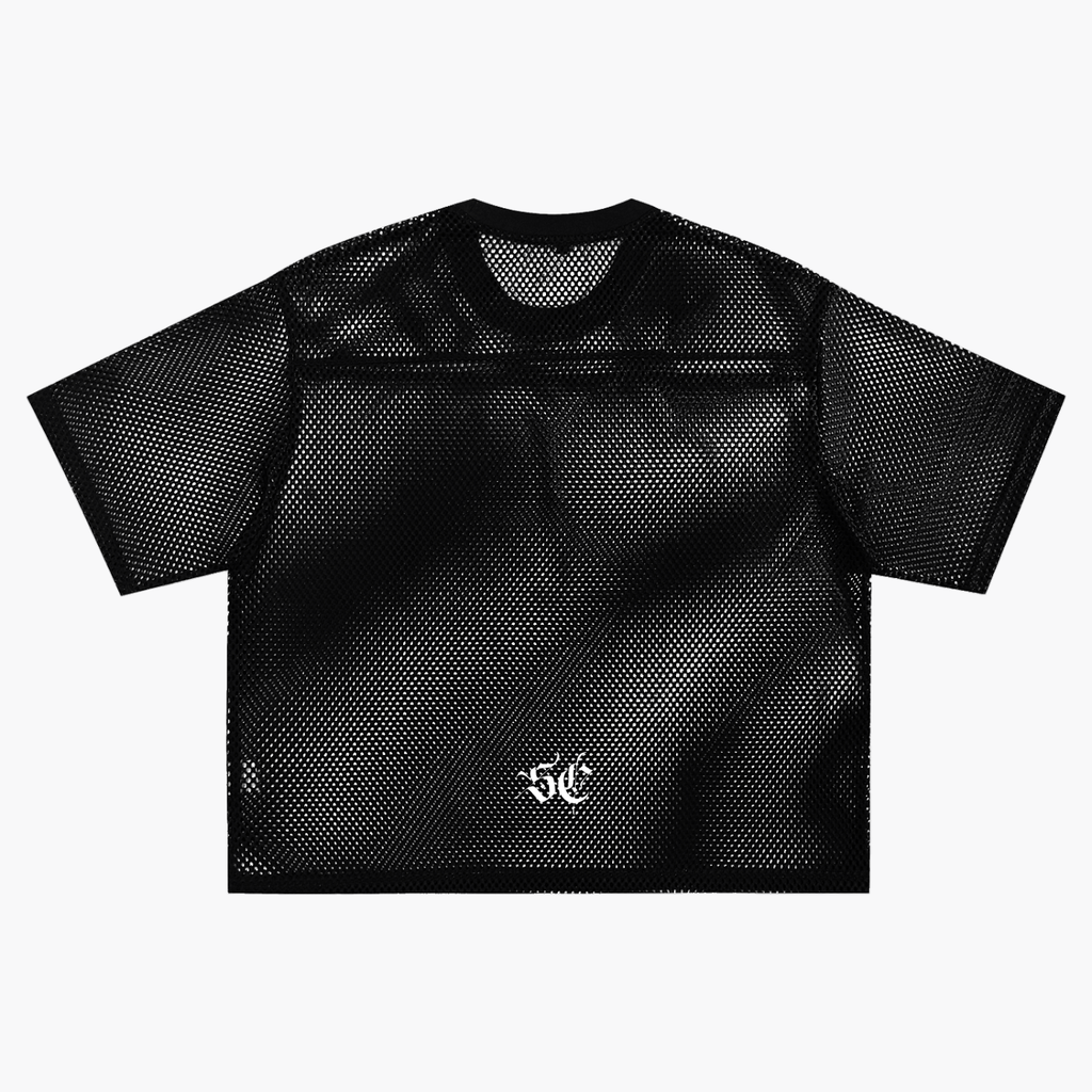 See-through Boxy Net Tee - *Signature*
