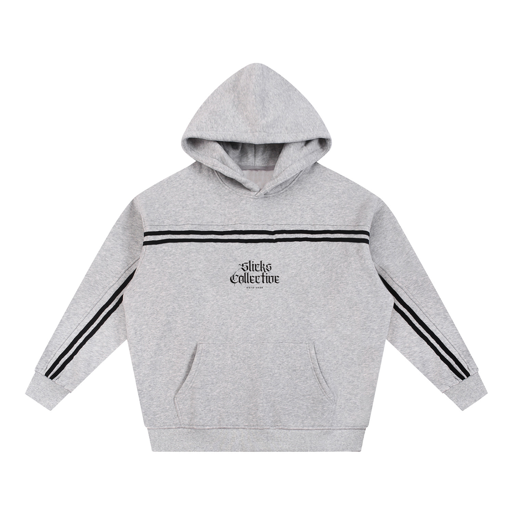 Sun Fade Contrast Tape Fleece Hoodie - *Signature* Black Logo
