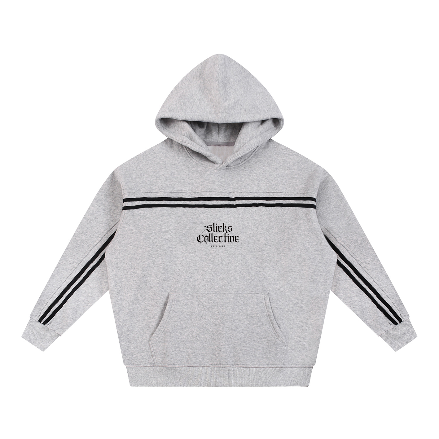 Sun Fade Contrast Tape Fleece Hoodie - *Signature* Black Logo
