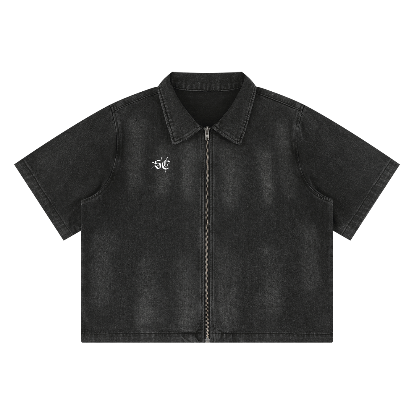 Vintage Washed Full-Zip Denim Shirt - *Signature*