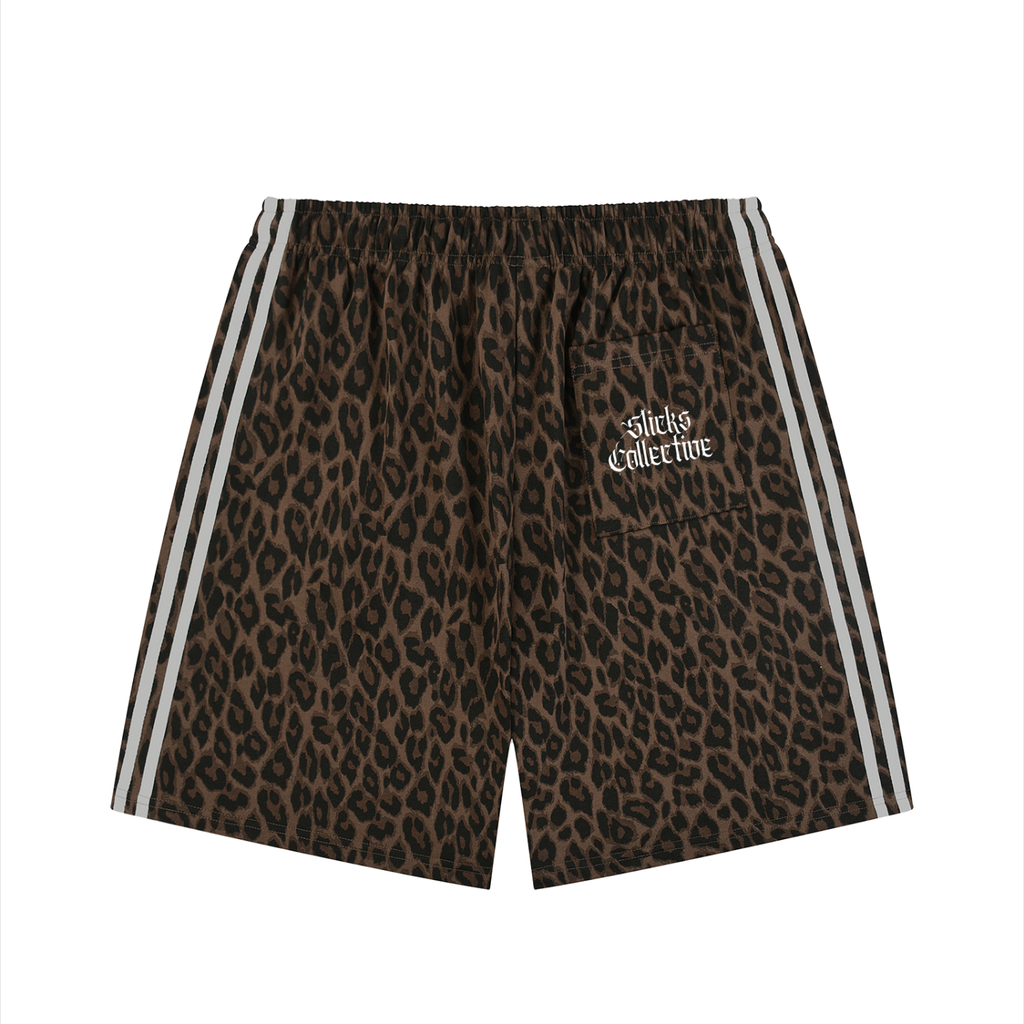 Heavyweight Leopard Drawstring Shorts - *Signature*