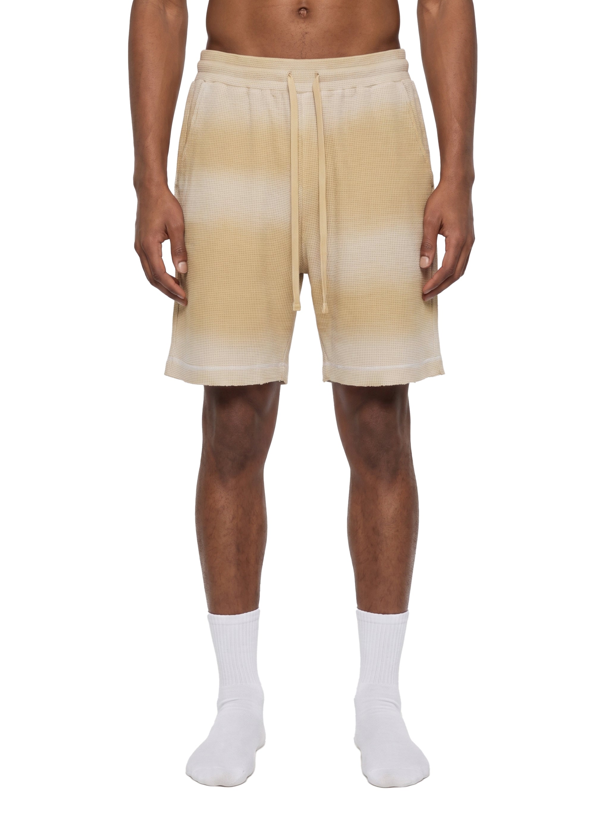 Sunfade Waffle Raw Hem Shorts - *Signature*
