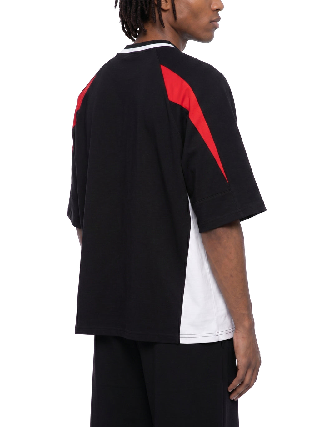 Oversized Color Block V-Neck Tee