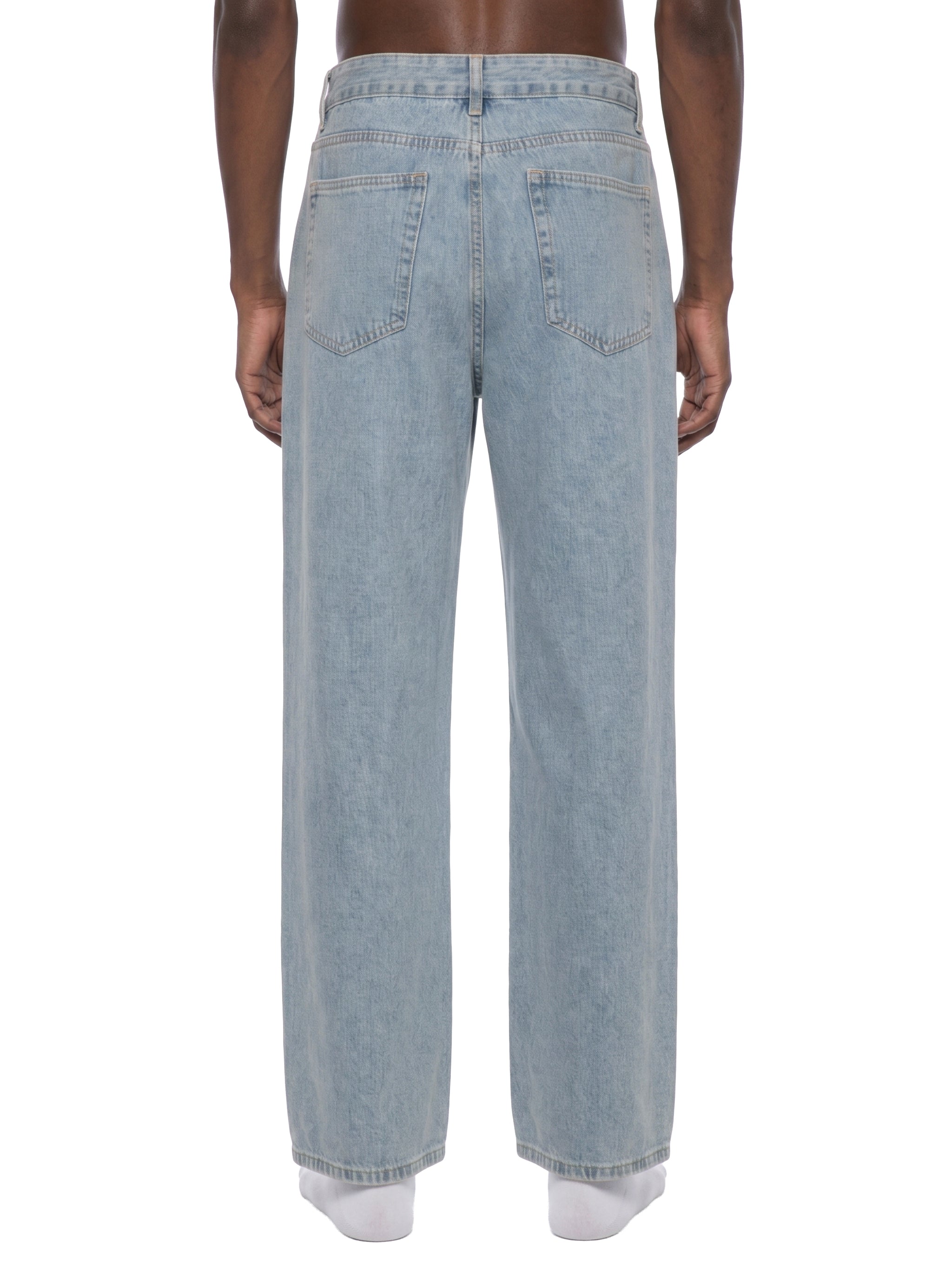 Vintage Wash Straight Leg Jeans